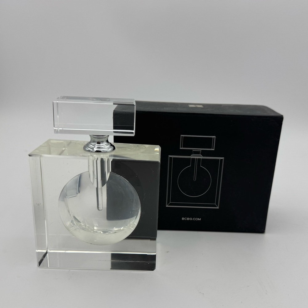 BCBGMaxAzria Crystal Clear Glass Perfume Bottle